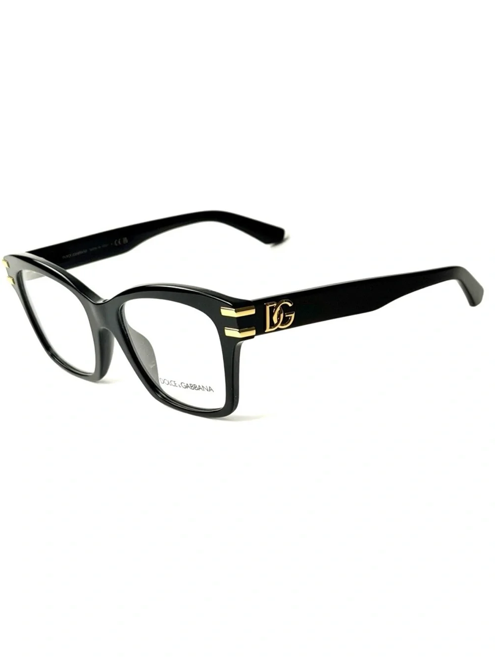 Dolce and Gabbana DG 3419 501 Black with Gold Authentic New Eyeglasses